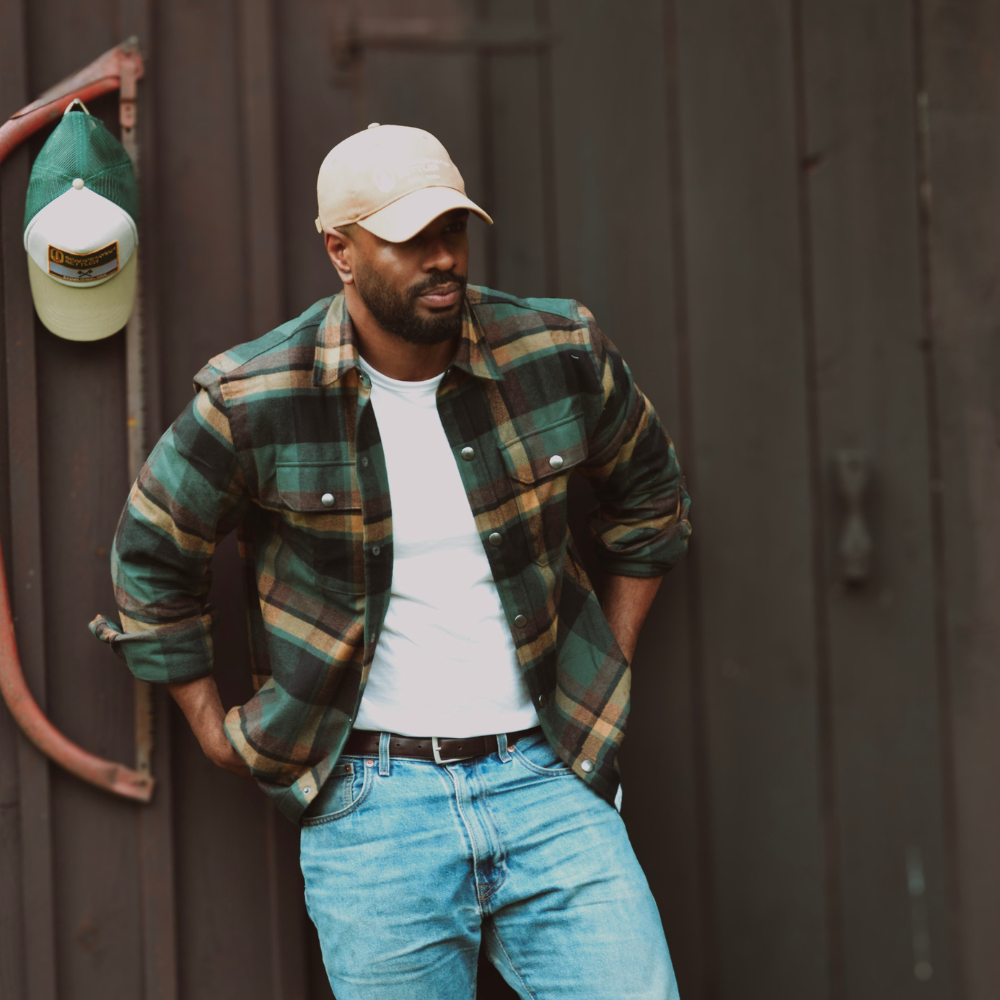 Flanellskjorta Grön