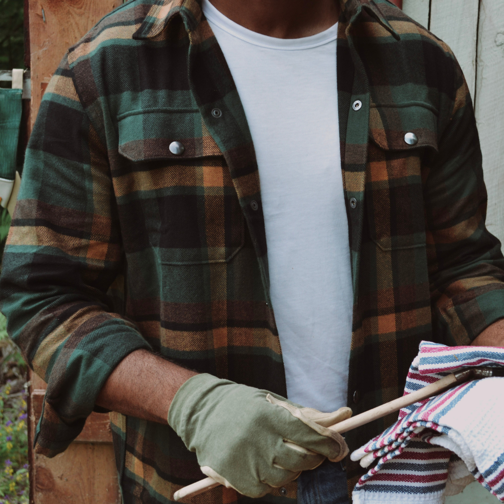 Flanellskjorta Grön