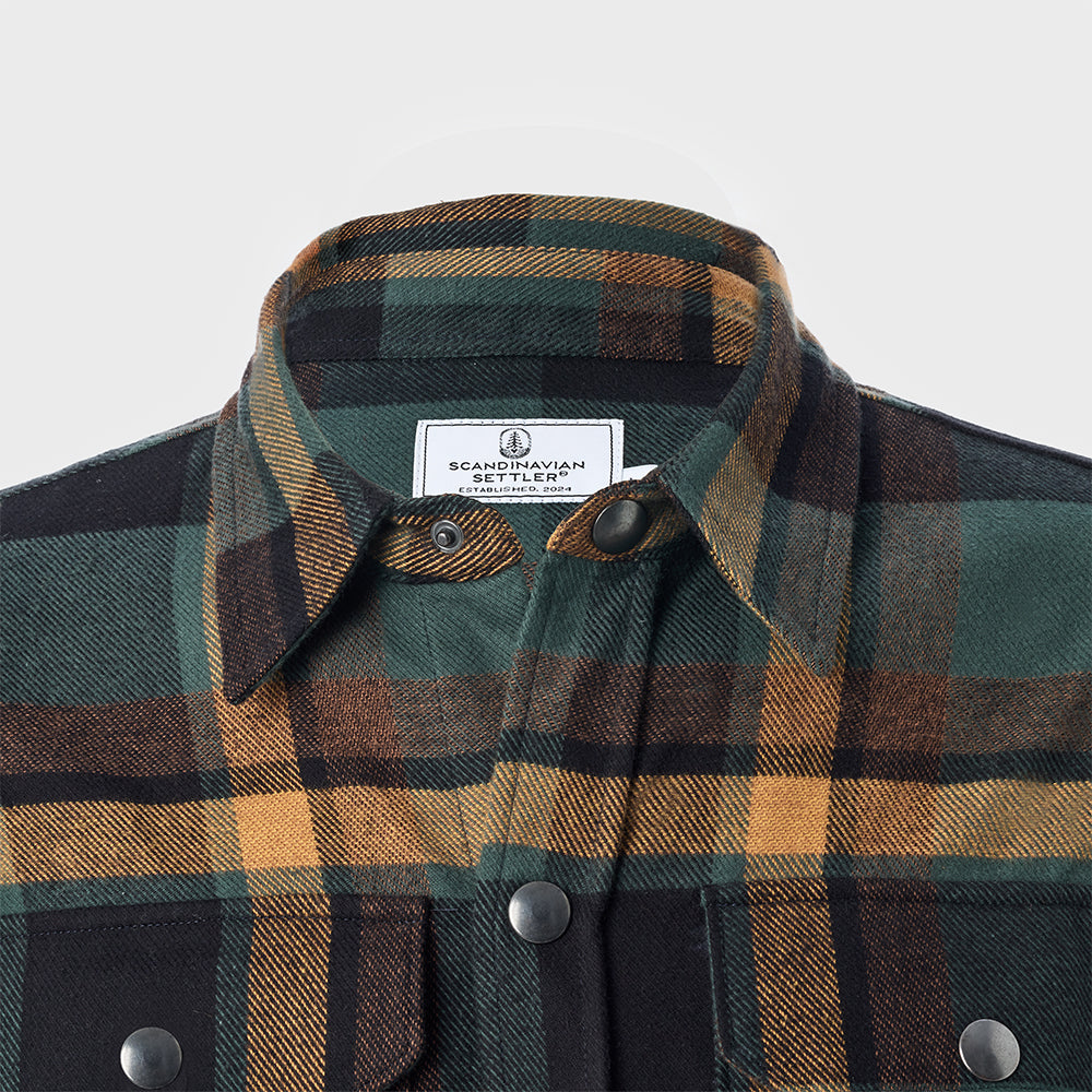 Flanellskjorta Grön