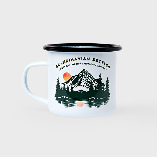 Mountain Sunset Emaljmugg