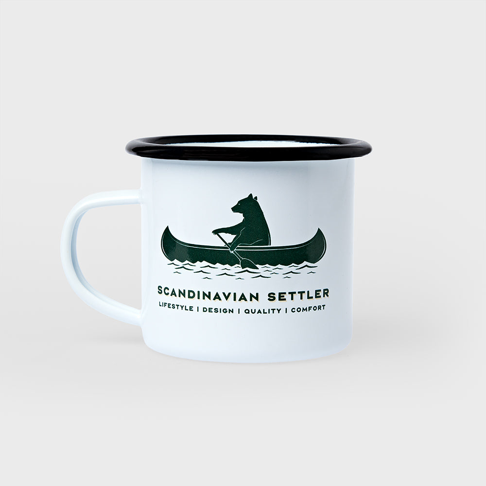 Kayaking Bear Emaljmugg