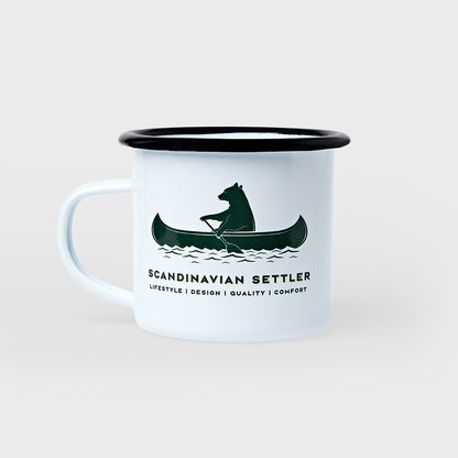 Kayaking Bear Emaljmugg