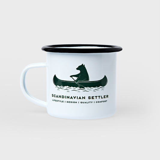 Kayaking Bear Emaljmugg