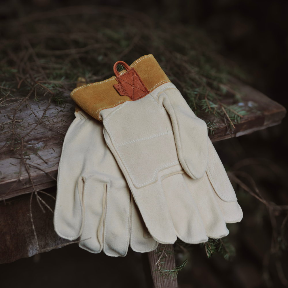 Arbetshandskar i läder med klassisk design