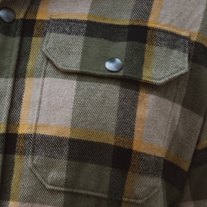 Flanellskjorte olivengrønn