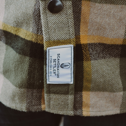 Flanellskjorte olivengrønn