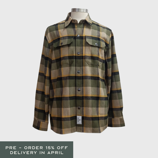 Flanellskjorta Olivgrön