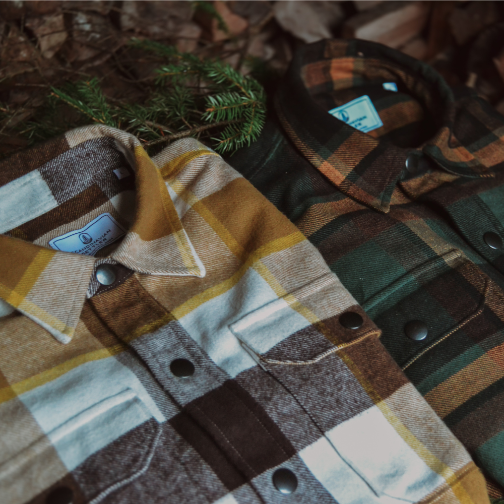 Rutiga flanellskjortor i skandinavisk design för friluftsliv och vardag